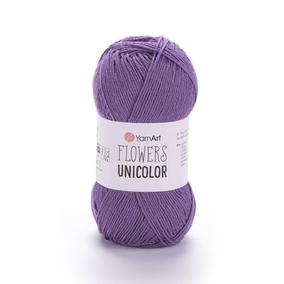 Flowers Unicolor 55% Cotton 45% Acrylic Fingering Weight Yarn 50g 218 Yds DIY