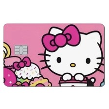 Sanrio Hello Kitty PINK Ice Cream Love Credit Debit Card Skin Cover Sticker 1PC