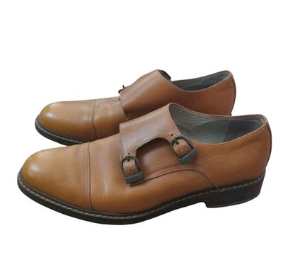 Beckett Simonon Hoyt Monk Strap Shoes Brown Leather Mens 9  display picture 1