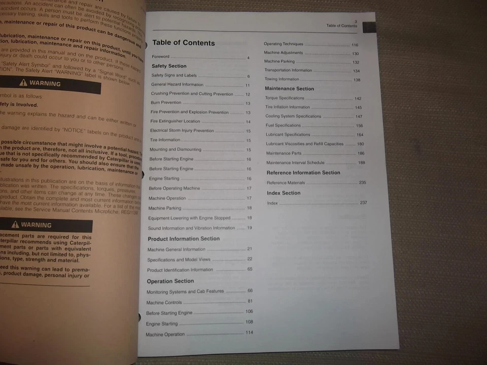 CAT CATERPILLAR 416C 426C 428C 436C 438C BACKHOE OPERATION & MAINTENANCE MANUAL - Image 3 of 4