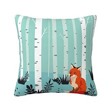 Throw Pillow Covers Lovely Fox Square Pillowcases for Home Decor Pillowcover-7
