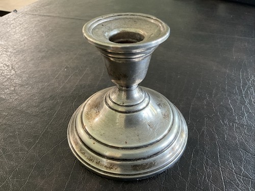 ANTIQUE STERLING SILVER CANDLE HOLDER MUST SEE