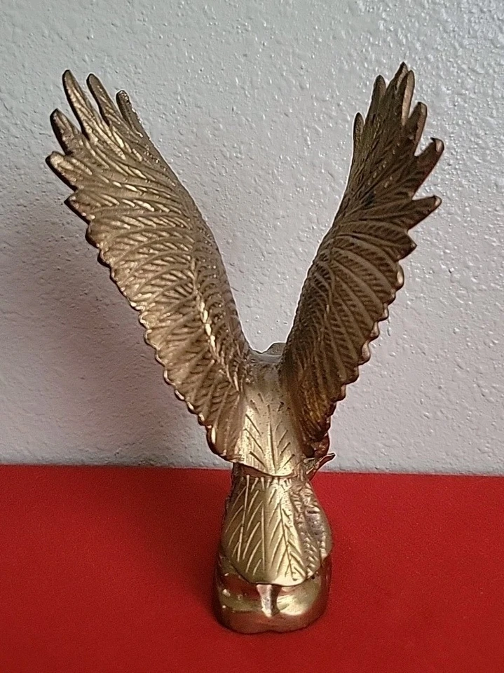 Estatua de águila calva americana de latón macizo de colección alas extendidas... Foto 4 de 4