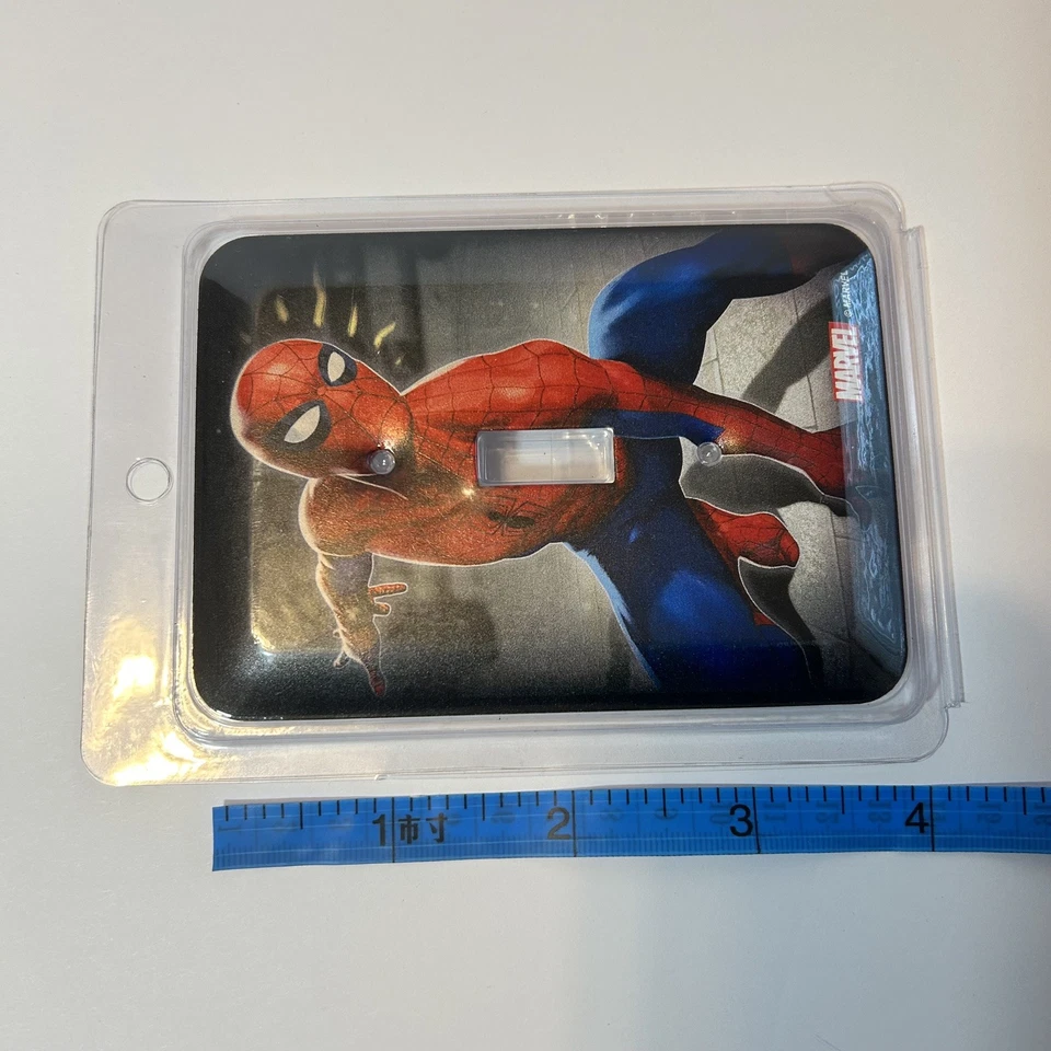 Человек-паук одиночный переключатель пластина домашнего украшения Marvel Comics совершенно новый - Изображение 3 из 4