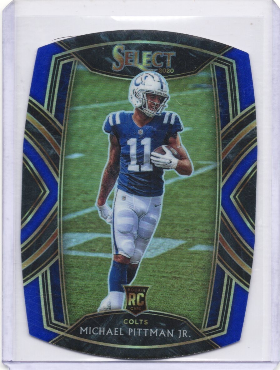 Michael Pittman Jr. #262 2020 Panini Select - Blue Prizm Die Cut Rookie Card