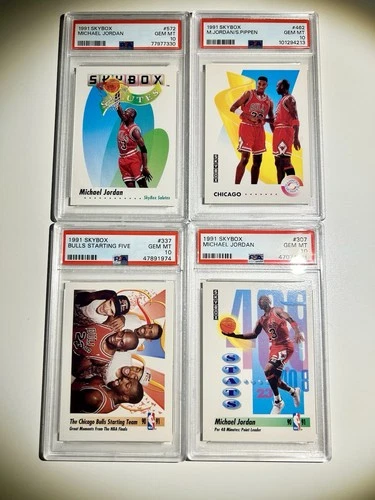 Lot Of 4 1991 Skybox Michael Jordan PSA 10 Gem Mint Cards