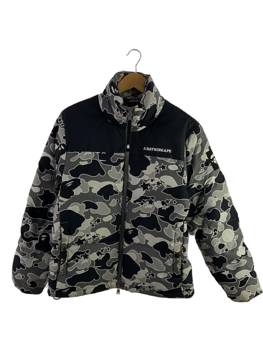 A BATHING APE down Jacket gray S Used | eBay