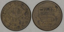 CAILLE-SCHIEMER CO. / PUCK / DETROIR / BLACK CAT San Francisco token 2K3041
