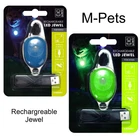 M-PETS Rechargeable LED Jewel for Dogs – Blue / Green
