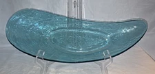 ANNIEGLASS, Salt Line- Oval”ish” Platter  15.25" x 5", Signed