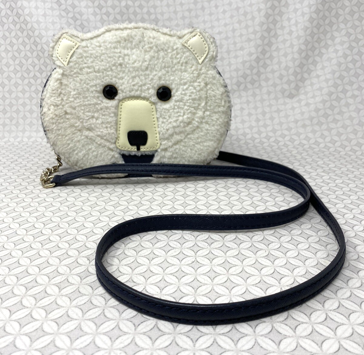 Kate Spade New York Cold Comforts Fuzzy Polar Bear Crossbody Bag
