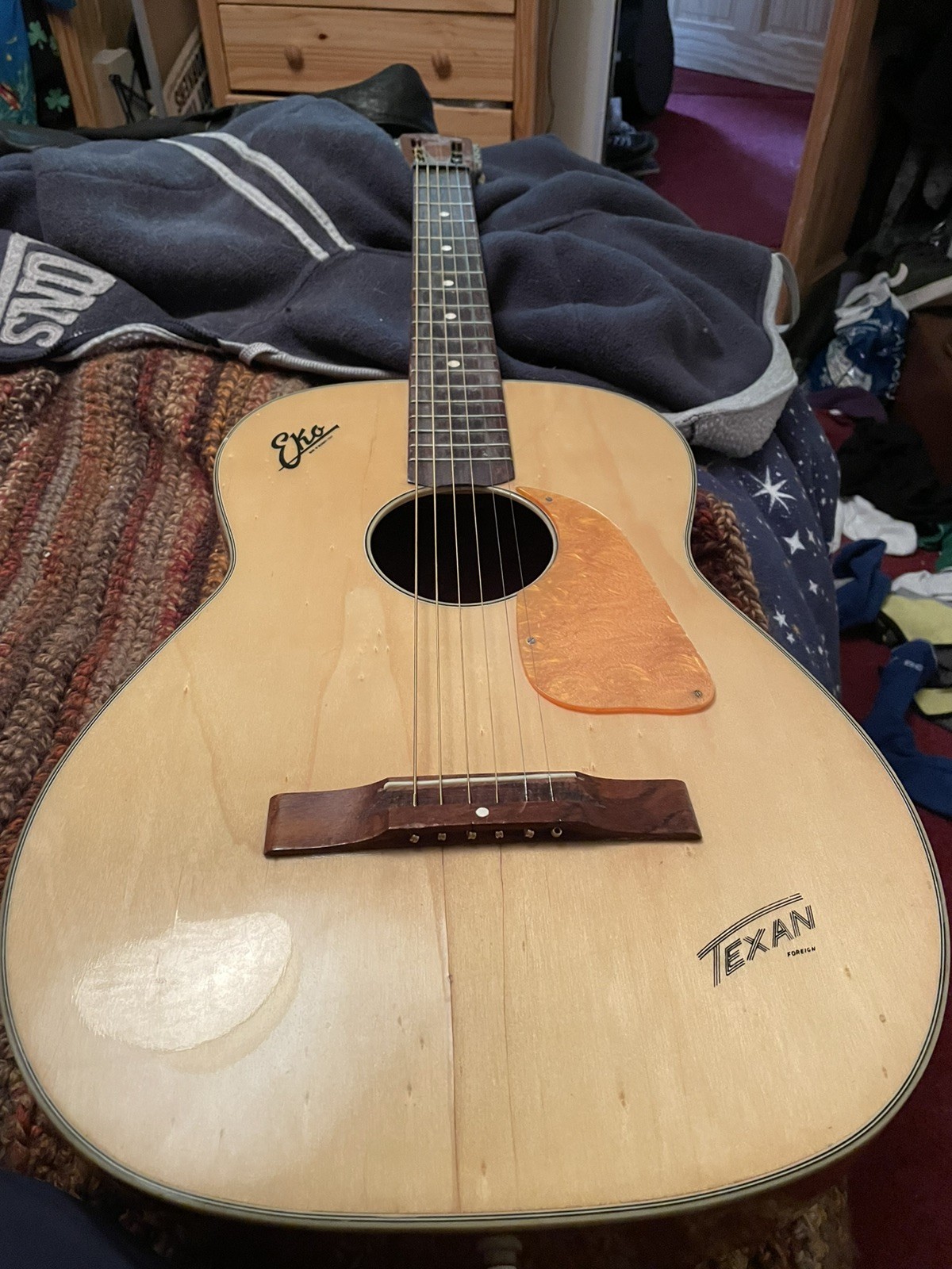 VINTAGE EKO TEXAN ACOUSTIC GUITAR MADE IN ITALY
