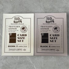 TRAVELER'S Notebook Card Size 20th Anniversary Black Brown Set of 2 Japan