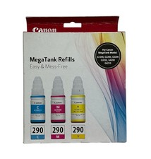 Canon Genuine GI-290 MegaTank Refills Cyan Magenta Yellow Sealed