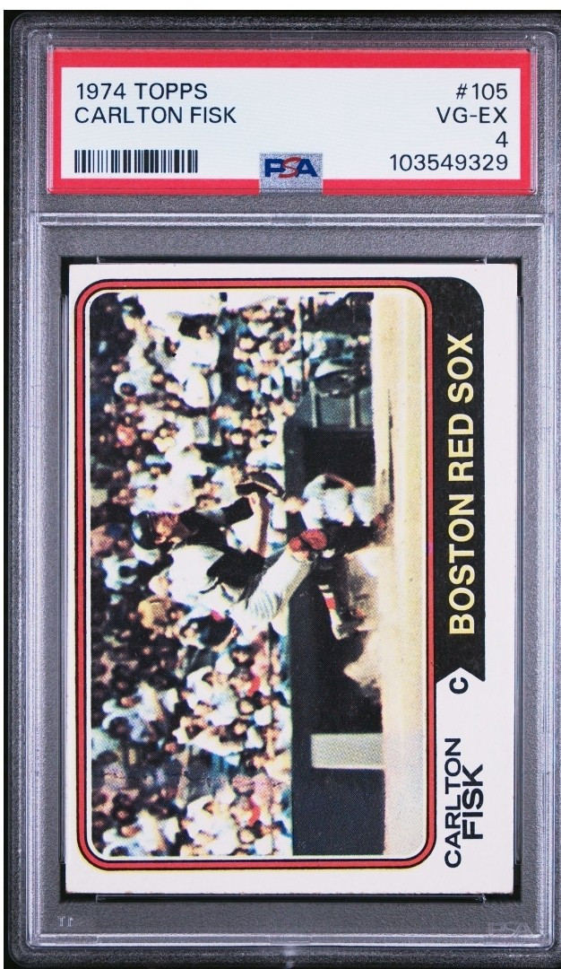 1974 Topps Baseball Carlton Fisk #105 PSA 4 VG-EX
