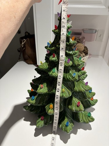 Vintage 70er Atlantic Form 22" Keramik grün Weihnachtsbaum mehrere Lichter-HINWEIS - Bild 10 von 18