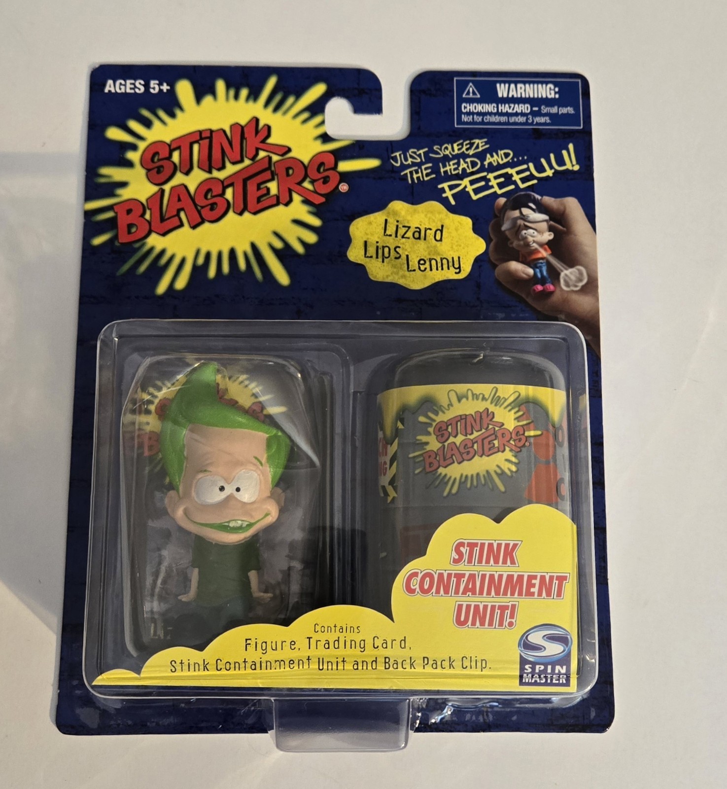 Vintage 2003 Spin Master Stink Blasters Lizard Lips Lenny Action Figure New