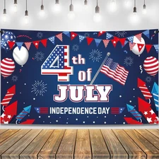 , XtraLarge 4th of July Backdrop- 72x44 Inch | 4th of July Wall Banner for 4t...