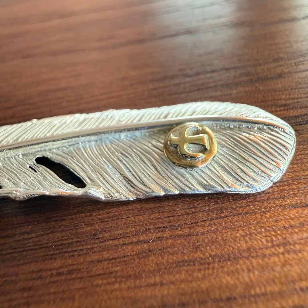 Solid Silver 925 Eagle Feather Pendant Plated in … - image 7