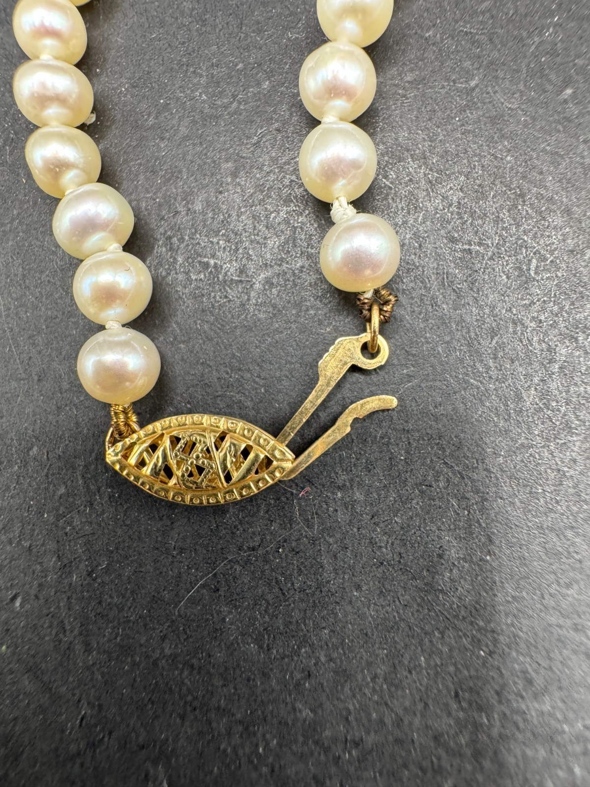 PJS 14K Solid Yellow Gold Clasp Knotted Fresh Wat… - image 7