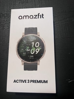 Amazfit Active 3 Premium GPS Running Smart Watch, 1.32'' AMOLED Sapphire Display