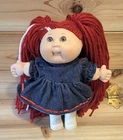 Cabbage Patch Kid Doll Reroot Red Pigtails Custom Vintage 8" Small Doll