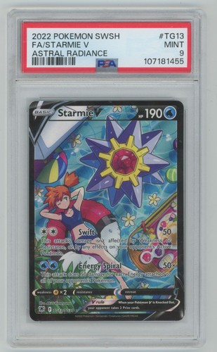 2022 Pokemon Astral Radiance TG Ultra Rare Starmie V TG13/TG30 PSA 9 - Afbeelding 1 van 2