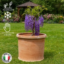 Bettini Deruta | Vaso Cilindro Terracotta Liscia Ø43-56cm Fioriera Moderna