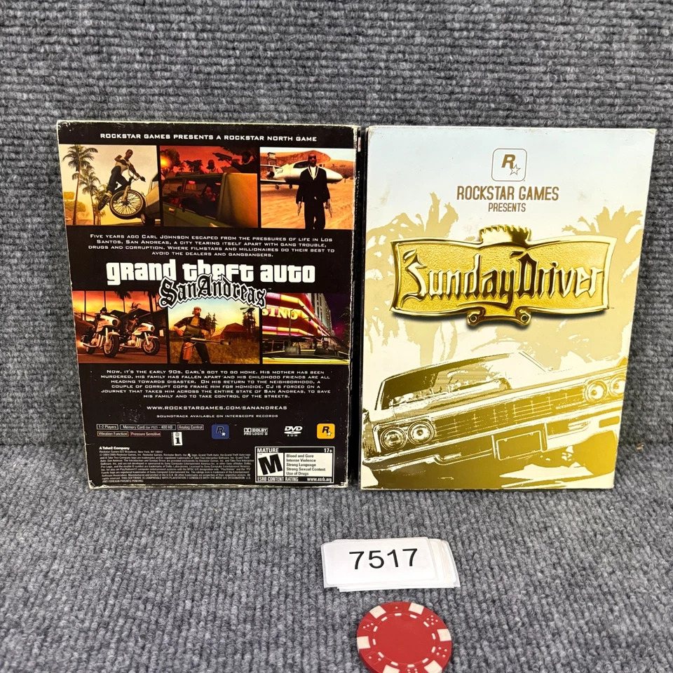 Grand Theft Auto San Andreas [Edición Especial] Playstation 2 En muy buena condición Juego Retro Foto 4 de 4