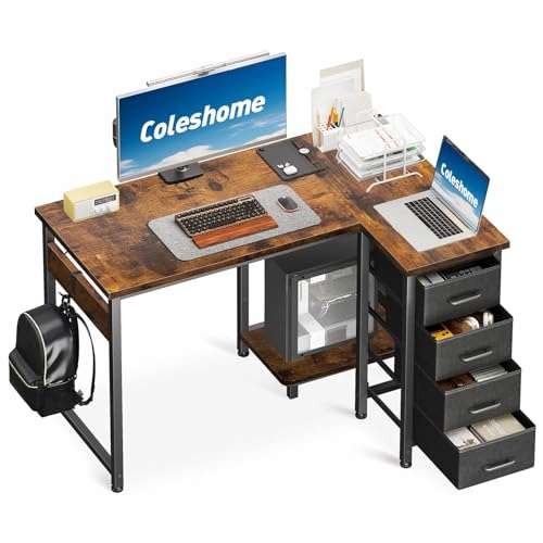 Coleshome Small Corner Desk with Drawers  Assorted colors , sizes 