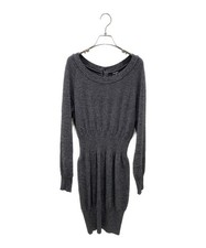 CHANEL Knit Dress/ Gray/ Size 42