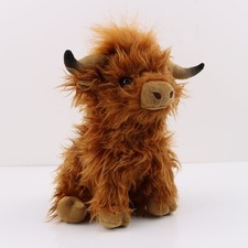 Highland Cow Stuffed Animal, Cattle Plush Farm Toy Christmas Birthday Gift Kids