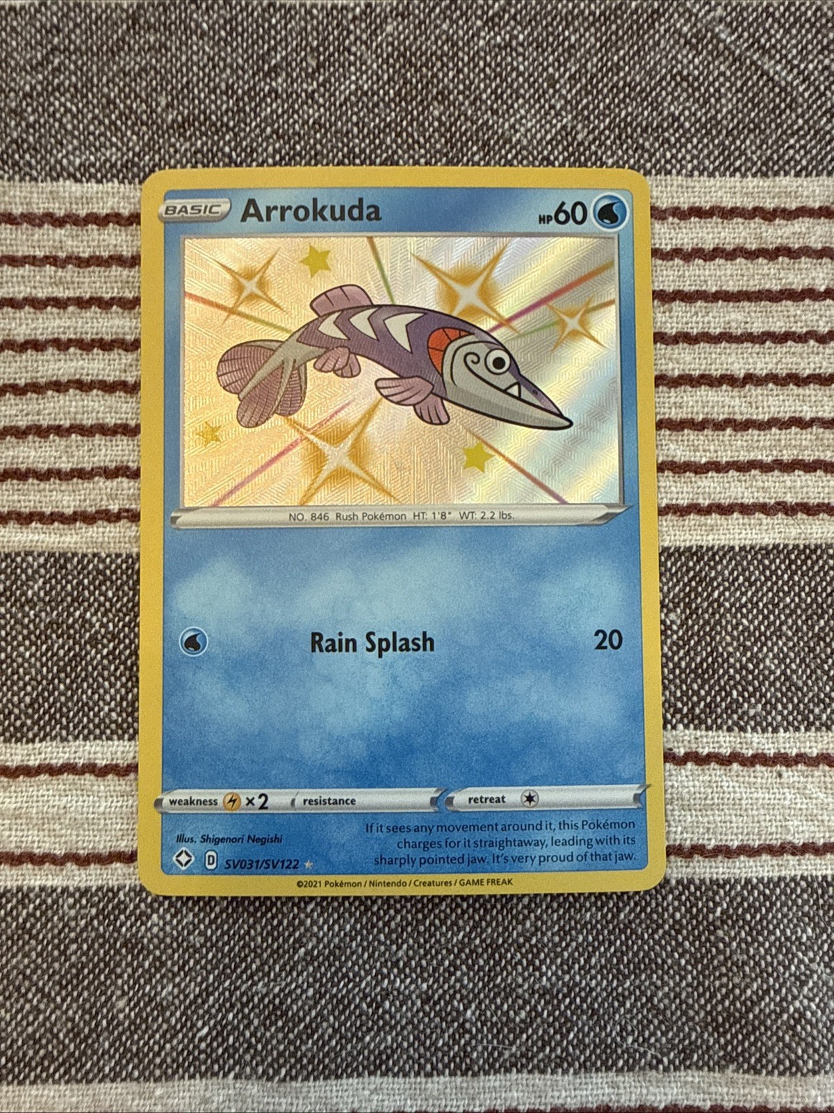 Arrokuda SV031/SV122 Shining Fates: Shiny Vault Holo Pokemon