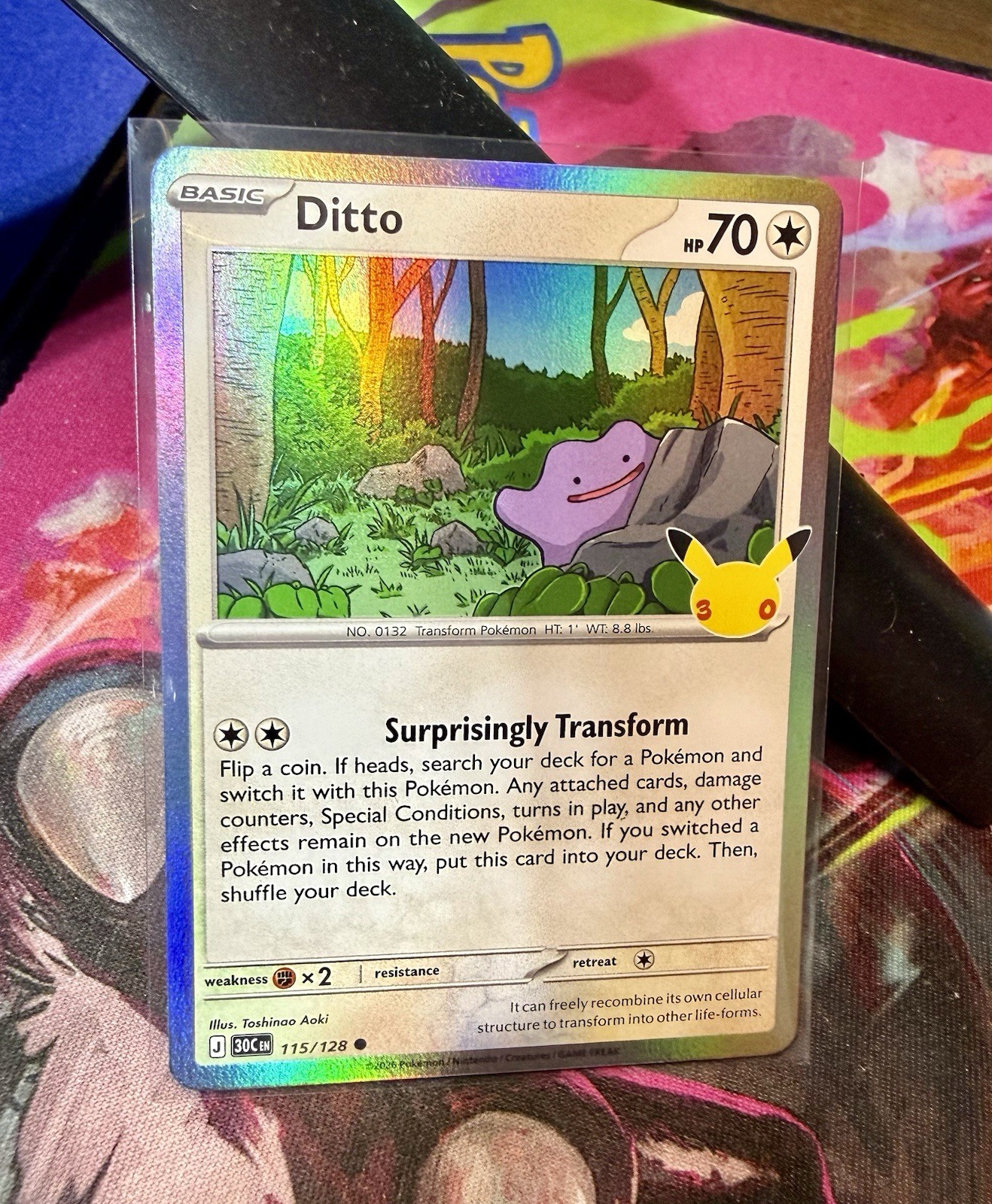 2026 Pokémon 30th Anniversary Celebrations Ditto 115/128 Holo EN