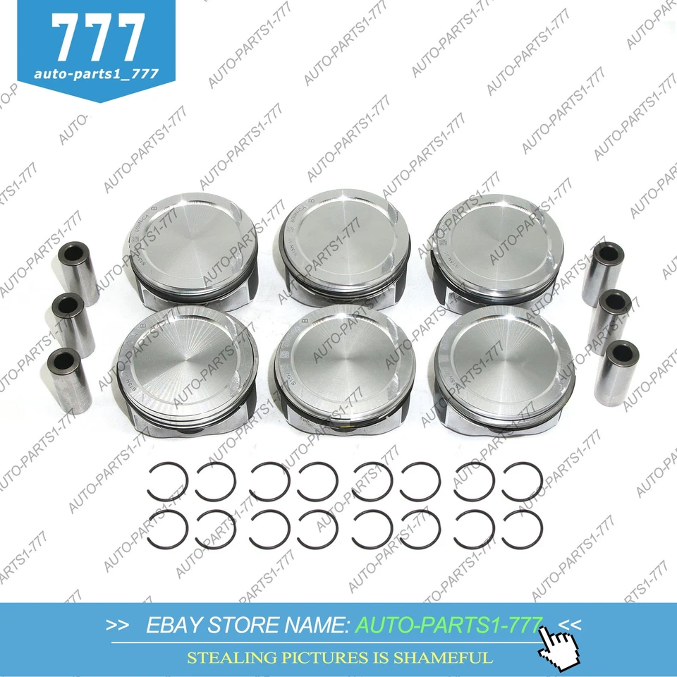 Juego de 6 pistones y anillos STD 3,2 L T6 L6 para Volvo XC60 XC70 S80 XC90 V70 B6324S 3,2 L T6 L6 Foto 2 de 4