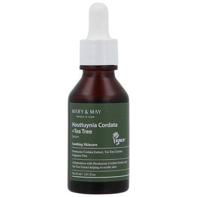 Mary&May Houttuynia Cordata +Tea Tree Serum,30ml - Beruhigendes Gesichtsserum