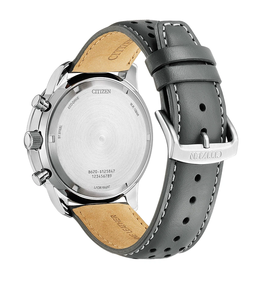 Citizen Men's Chronograph Calendar Eco-Drive Grey Watch 44MM CA4500-24H - Image 3 of 4