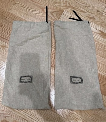 Gucci Canvas Dust Bag 2pk 17''×8.5'' Drawstring Sneakers Wallets
