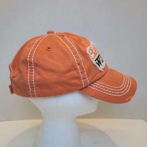 Bad Witch KBethos Strapback Factory Distressed Baseball Vintage Style Orange Hat - Picture 3 of 10