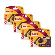 4x Kodak 35mm Disposable 800 Camera with Power Flash 27 Exposures 