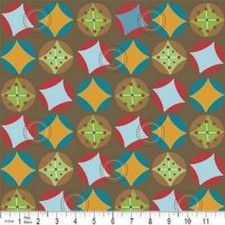 Doohikey Designs for Riley Blake, Hooty Hoot, Starburst in Brown (EOB 11