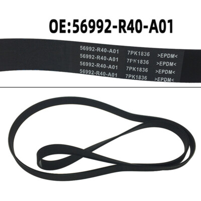 1× Serpentine Drive Belt 56992-R40-A01 Fit For Honda Accord 2008-2012 2 ...
