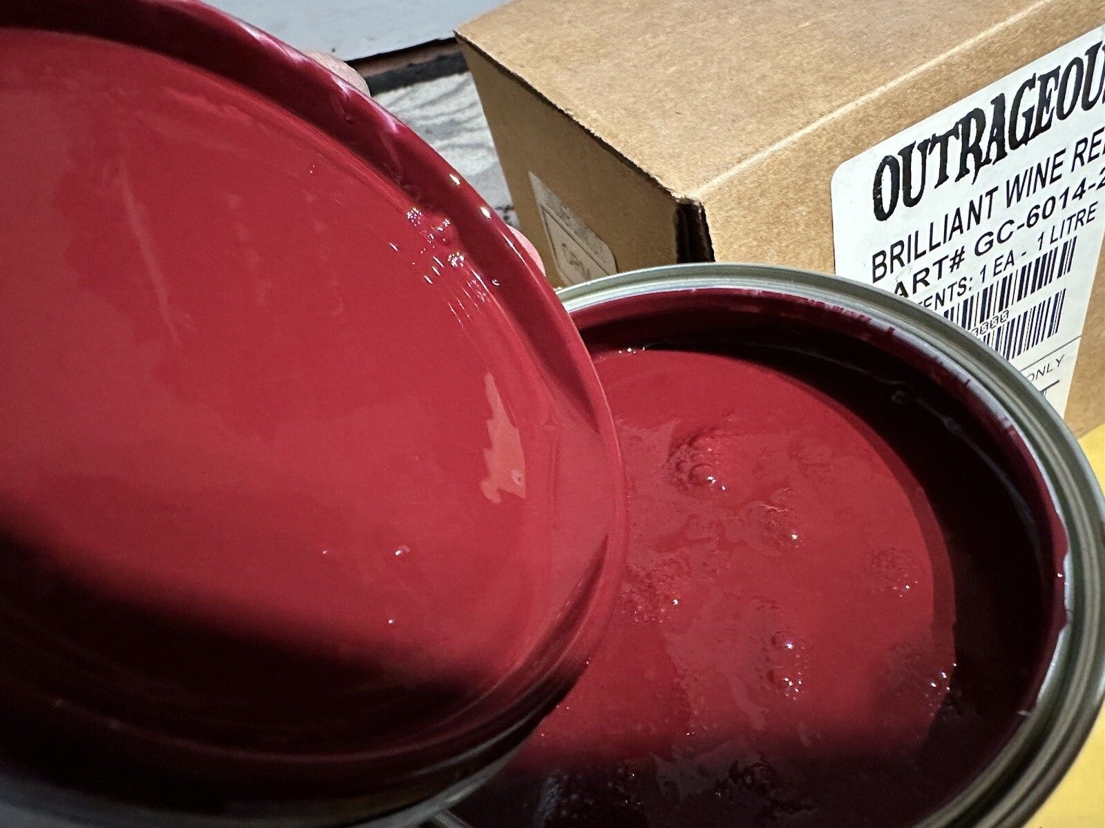 Outrageous WINE RED Urethane BRANDYWINE Paint, HOK , BURGUNDY , 11 MIX