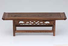 Long Wenge Wood Display Stand Rack Shelf Vase Bonsai Buddha Statue Base Decor