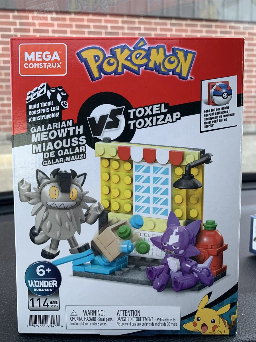 Mega Construx Pokémon Toxel Vs. Galarian Meowth Building Set