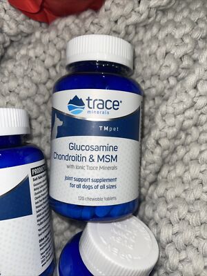 Trace Minerals Glucosamine Chondroitin & MSM for Dogs 120 Chewable Tab BB 7/2022