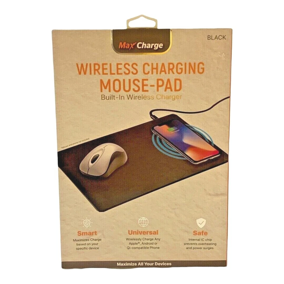 Max Charge Wireless Charging Mouse Pad Built In Wireless Charger Smart Universal - Image 2 of 4