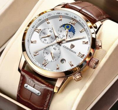  Armbanduhr  Herren Männer luxuriös   hochwertige Uhr Chronograph neu in OVP