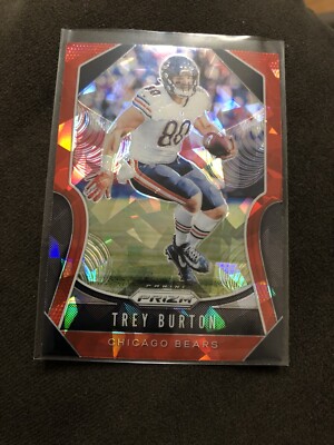 2019 Panini Prizm Football Trey Burton Red Ice Prizm #102 Chicago Bears