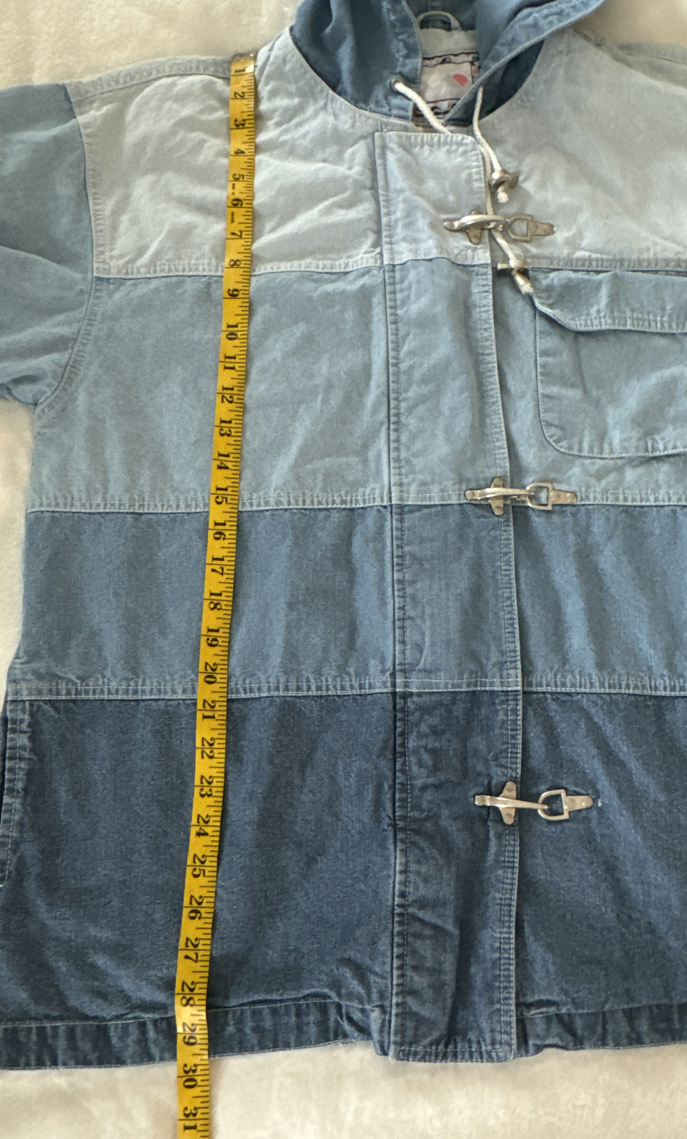 VTG The Bad Lands Outerwear Patchwork Striped Hoo… - image 9